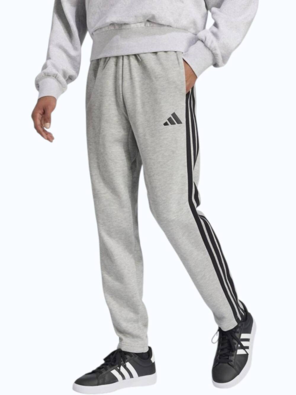 NEW ADIDAS men's travel open hem pant in grey